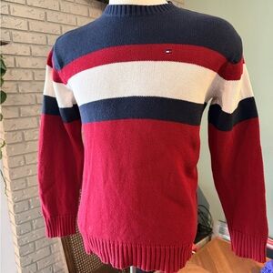 Tommy Hilfiger Vintage Striped Knit Sweater, Preppy Style, Medium